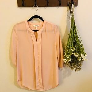 Blush 3/4 Sleeve Dress Blouse